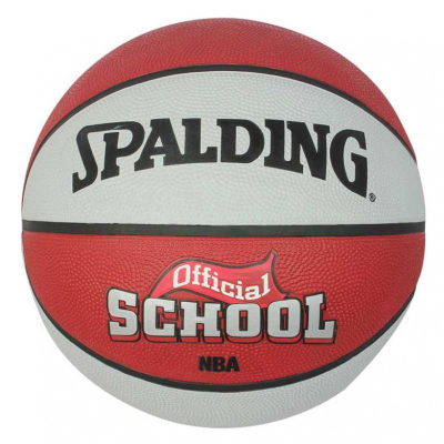 Top basketbolli Spalding School, nr. 7, i kuq/ bardhë