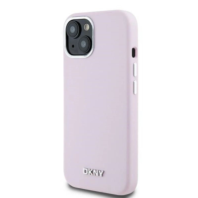 Futrollë DKNY Liquid Silicone MagSafe për iPhone 15 Plus 14 Plus 6.7", hardcase, rozë