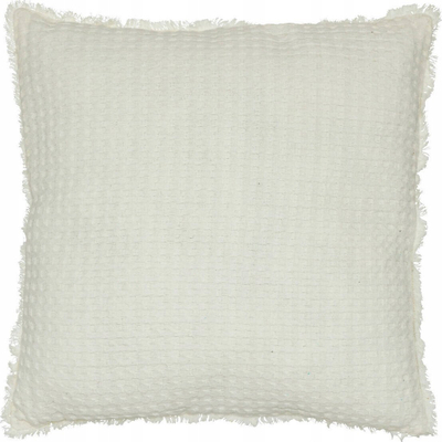 Jastëk dekorativ Atmosphera Widdy Honeycomb, 45x45cm, ivory e bardhë
