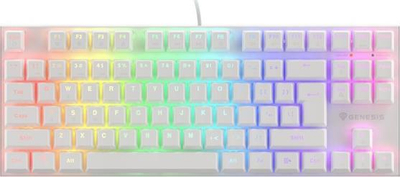 Tastierë mekanike Genesis THOR 303 TKL, RGB, Outemu Brown, e bardhë
