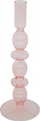 Mbajtëse qirinjsh Atmosphera Light Pink Glass Candle Holder H25.7cm, qelq, rozë e çelët