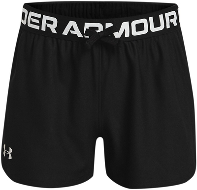 Pantallona të shkurtra sportive Under Armour Play Up Solid për vajza, material i lehtë, brez elastik, të zeza