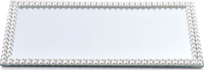 Tabakë dekorative MONDEX Margot Pearl, pasqyrë, 32x16cm, ngjyrë perle