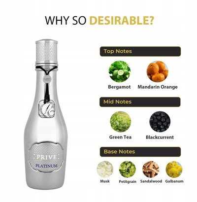 Parfum Riiffs Prive Platinum për meshkuj, Eau de Parfum, 100 ml