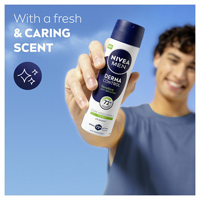 Antidjersë sprej për burra Nivea Men Derma Control Sensitive, 150 ml
