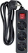 Zgjatës elektrik Microconnect MC-GRU0033BS, 3 vrima Schuko, kabllo 3 m, ngjyrë e zezë