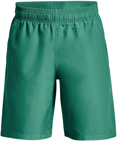 Кратки спортски панталони Under Armour Boys Woven Graphic, полиестер, со џебови, зелени