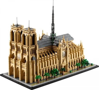 Set ndërtimi LEGO Notre-Dame De Paris, arkitekturë koleksionare, dekor për ekspozim, shumëngjyrësh