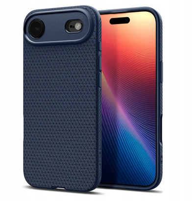Kapak telefoni Spigen Liquid Air për iPhone 17 Pro, i butë, antirrëshqitës, blu navy