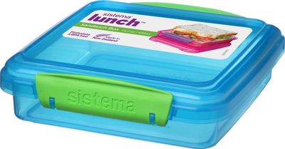 Kuti sanduiçi Sistema Lunch Sandwich Box, 450 ml, plastike pa BPA, ngjyra të përziera