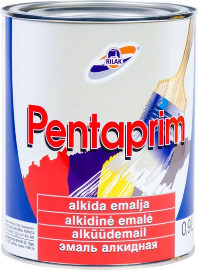 Bojë emalie alkidike Rilak PENTAPRIM, 0.9L, e bardhë