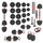 Set peshash HMS SGN140 6 në 1, 40kg, barbell, hantela, kettlebell, e zezë