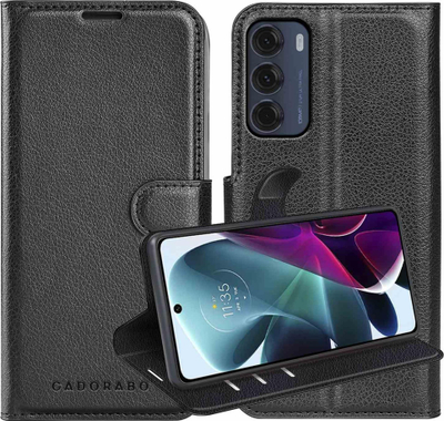 Mbështjellës telefoni Mocco për Motorola Moto G200 5G, kapak libër magnetik, i zi