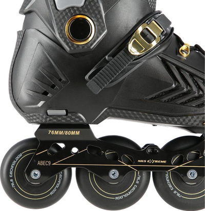 Patina inline Nils Extreme NA20002, nr. 40, ABEC9, e zezë me të artë