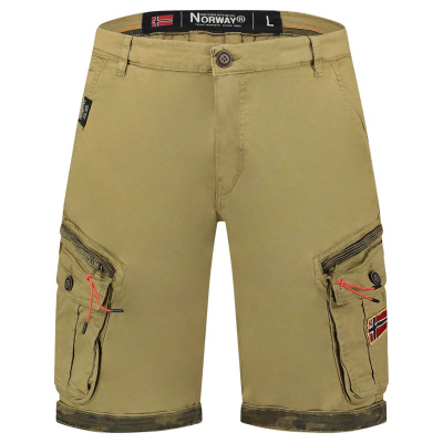 Шорцеви Geographical Norway Parento Mastic, памук, regular fit, боја mastic