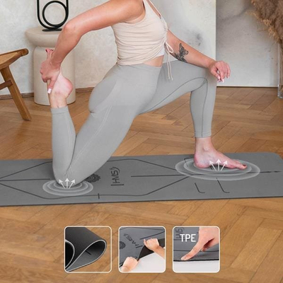 Tapet yoga HMS YM10, TPE, 183x61 cm, 0.5 cm, dyngjyrësh