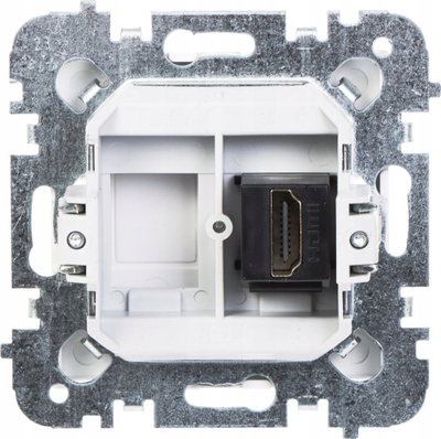 Prizë muri HDMI Elektro-Plast Santra 4191-10, dalje e vetme, IP20, e bardhë