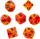Set zaresh Rebel RPG, akrilike, portokalli