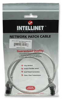 Мрежен кабел Интелинет Cat6 UTP, RJ45 машко машко, 0.3 m, сив