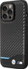 Këllëf BMW BMHCP13X22NBCK për iPhone 13 Pro Max, hardcase lëkurë Carbon, i zi