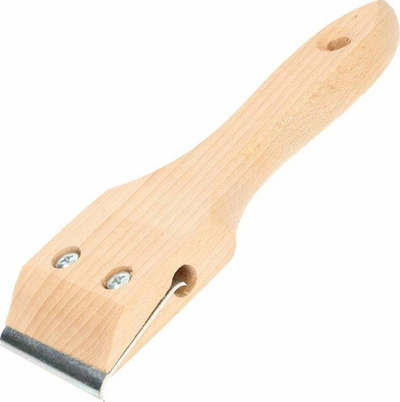 Gërvishtëse druri AWTools AW55321, teh 60mm, dorezë druri, ngjyrë natyrale