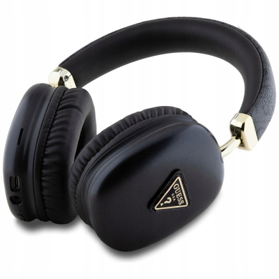 Kufje pa tela Guess 4G Triangle, Bluetooth 5.3, bateri 32 orë, të zeza