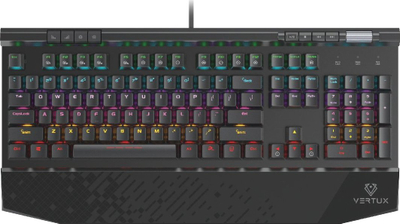 Tastierë gaming Vertux Tungsten, mekanike, QWERTY, RGB, e zezë