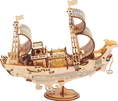 Puzzle druri 3D Robotime ROETG307 Diplomatic Ship, model anije klasike