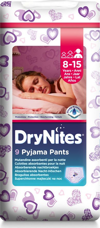 Sauskelnes HUGGIES DryNites Girls (27-57) 8-15m, 9vnt.