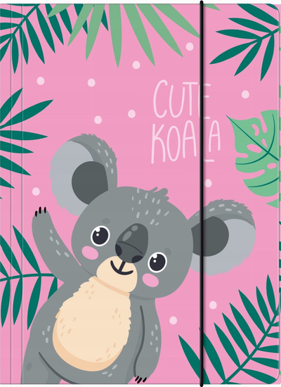 Folder me gomë DERFORM Koala, A4, dizajn me printim dyanshëm, shumëngjyrësh