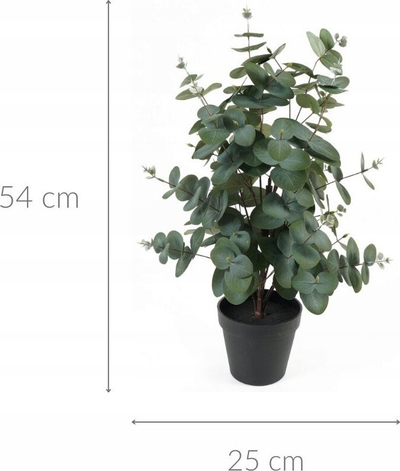 Bimë artificiale Present Time Kunstplant Eucalyptus Leaf, 54cm, plastike, e gjelbër