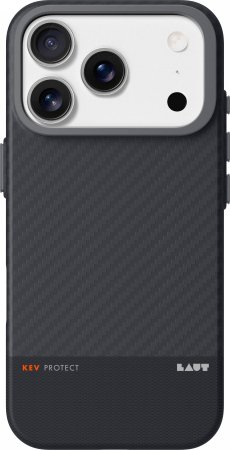 Mbulesë mbrojtëse LAUT KEV Protect, për iPhone 17 Pro, fibrë aramid, e zezë