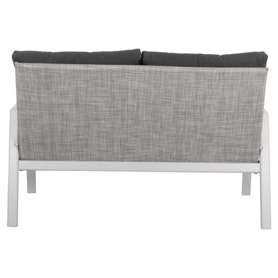 Sofa alumini me jastëkë e bardhë (HM5561.01), bardhë