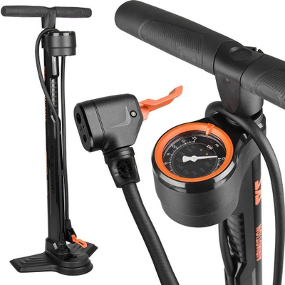 Pomç dyshemese për biçikletë SKS Germany AIRMOTION 12.0, manometër i madh, kokë MULTI VALVE, e zezë