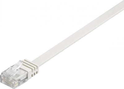 Kabllo rrjeti Goobay 95191, RJ45 CAT 5E, e sheshtë, e bardhë