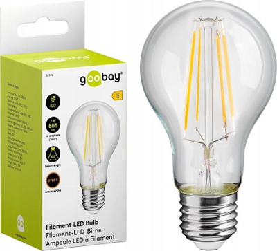 Llampë LED Goobay Filament E27, 806lm, 2700K, dritë e ngrohtë