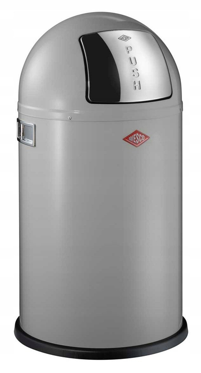 Kosh mbeturinash Wesco Pushboy Cool Grey 8011619, 50L, metalik, gri e ftohtë