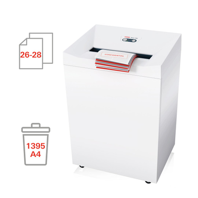 Shredder dokumentesh HSM P-2, kosh 145L, niveli sigurisë DIN 2, i bardhë