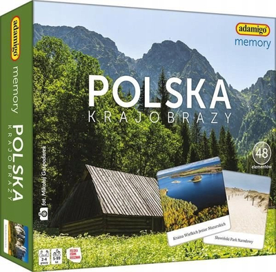 Loja memory Adamigo Gra Memory Poland Landscapes, 48 pllaka, për fëmijë 5+