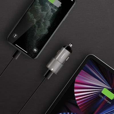 Karikues makinë Energea AluDrive D60, 2x USB C, 66W PD PPS, gri metalik