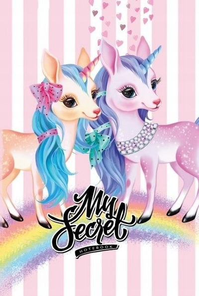 Ditari Unicorns me Glitter, 135x197mm, 48 faqe, me rrjetë