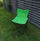 Стол за кампување WMC Tourist Chair With Backrest, склоплив, со потпирач за грб, зелен