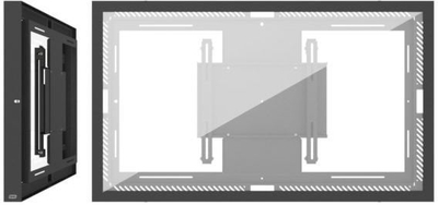 Kasë muri për ekran SMS Smart Media Solutions 55L/P Casing Wall G2, 55", metal, e zezë