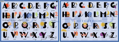 Bllok i laminu A2 ART MAP Let’s Learn English, për mësim, me shumë ngjyra