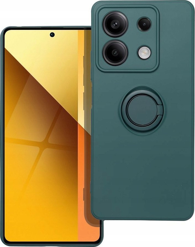 Mbulesë silikoni Forcell për Xiaomi Redmi Note 13 5G, me unazë mbajtëse, jeshile