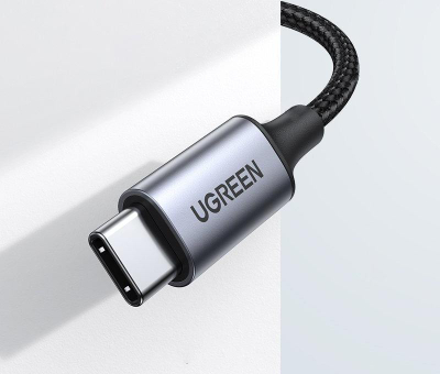 Kabllo audio Ugreen UGR1190BLK, USB C në 3.5 mm, 1 m, e zezë