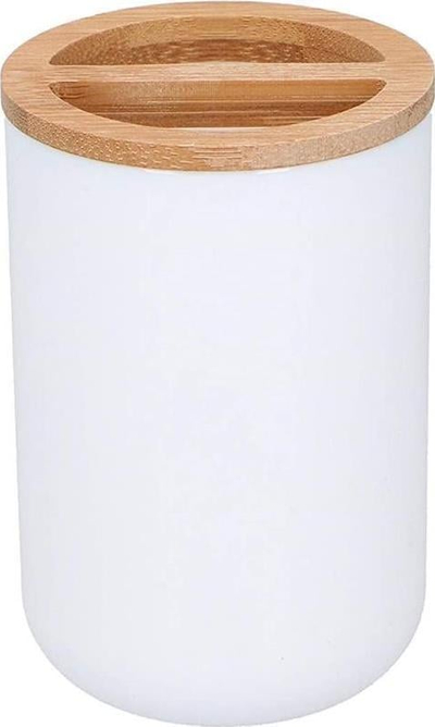 Set banjoje BAMBOO, 6 pjesë, plastikë, i bardhë
