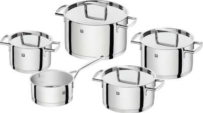 Сет лонци Zwilling Universal 5, нерѓосувачки челик, компатибилен со индукција, сребрена боја