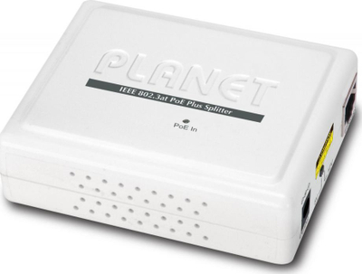Splitter PoE Planet POE-161S, Power over Ethernet, IEEE 802.3at, i bardhë