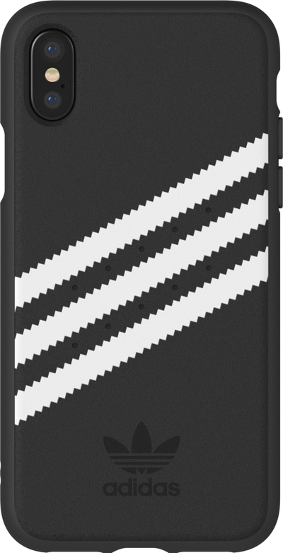 Këllëf telefoni Adidas Originals Stripes për iPhone X, gome, i zi